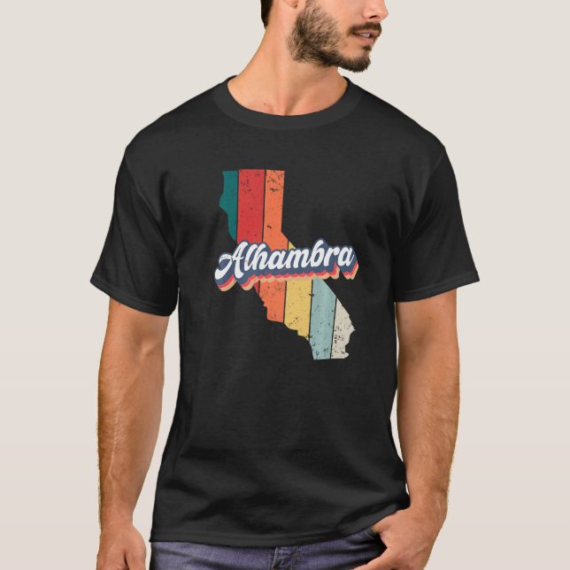 Camiseta Alhambra City Retro Vintage (Anverso)