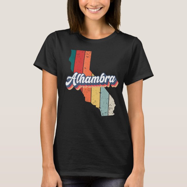 Camiseta Alhambra City Retro Vintage (Anverso)