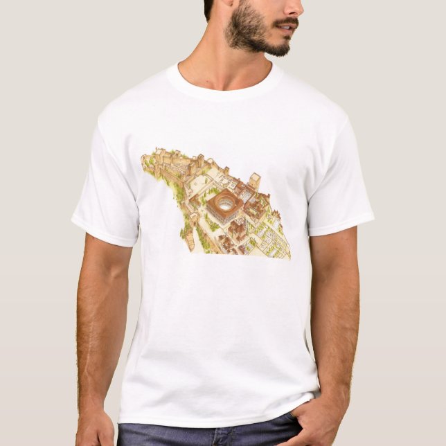 Camiseta Alhambra Granada España. Castillo y palacios (Anverso)