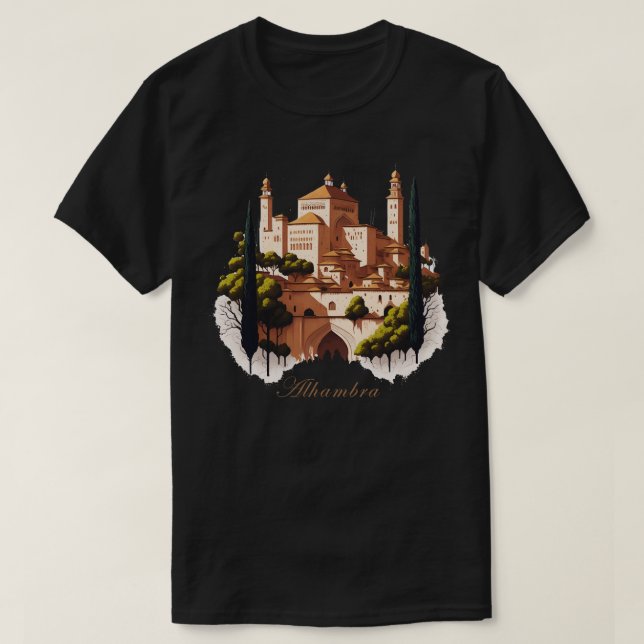 Camiseta Alhambra Granada TShirt 3 (Diseño del anverso)