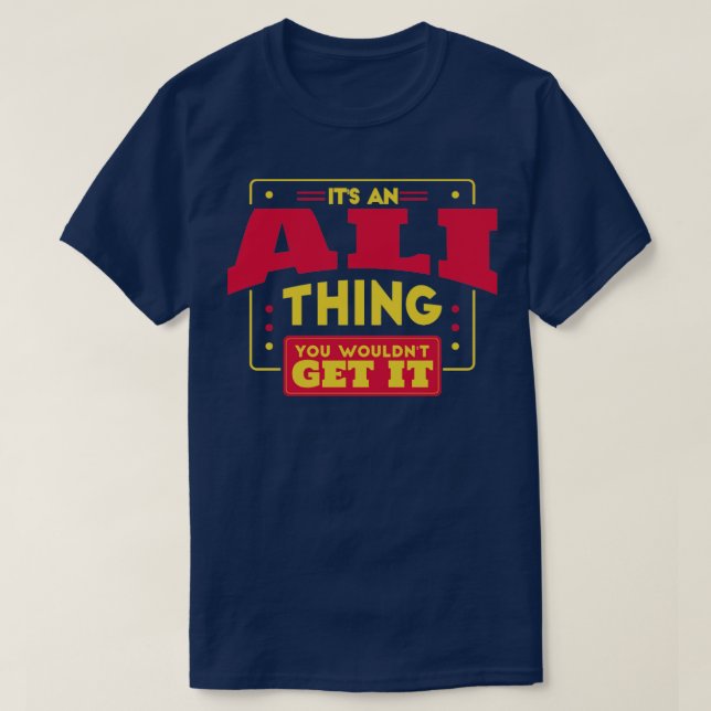 Camiseta Ali (Diseño del anverso)