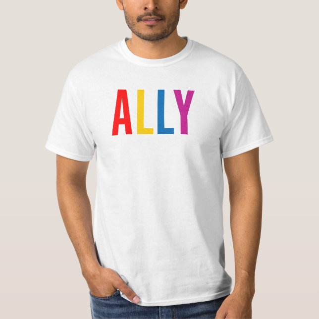 Camiseta Aliado a la equidad de diversidad de la comunidad  (Anverso)