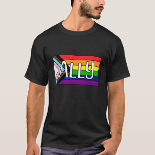 Camiseta Aliado de la comunidad LGBTQIA+ Bandera del arco