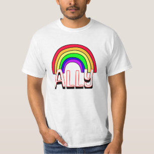 Camiseta Aliado de la comunidad LGBTQIA+ Orgullo de coraz