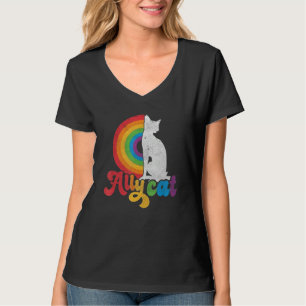 Camiseta Aliado LGBT Gato Sé Amable Arcoíris Gay LGBTQ Ide