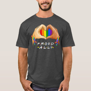 Camiseta Aliado LGBTQ para hombres de orgullo gay