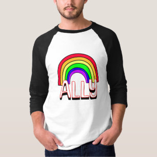 Camiseta Aliado LGBTQIA+   Arcoiris y orgullo cardíaco