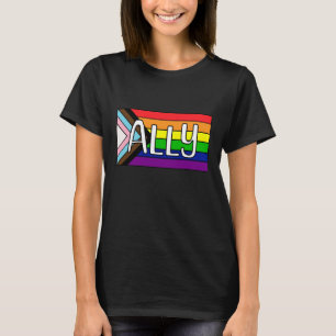 Camiseta Aliado LGBTQIA+   Bandera arco iris