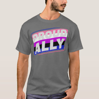 Camiseta Aliado orgulloso genderfluid bandera LGBT genderfl