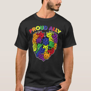 Camiseta Aliado Orgulloso partidario de LGBTQ Gato Arcoíris