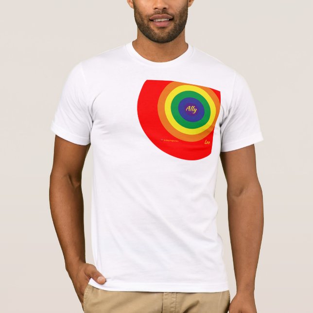 Camiseta Aliado para los Círculos LGBT masculinos (Anverso)
