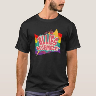 Camiseta Aliados reúnen los derechos de los gays de Lgbtq O