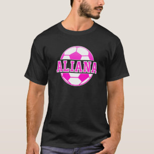 Camiseta Aliana Name Girls Soccer Play Football Sports Fan