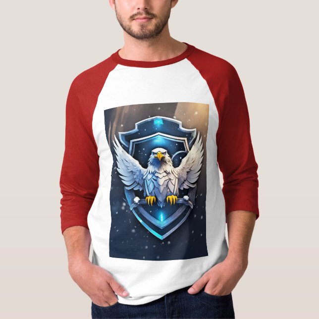 Camiseta Alianza de la Escarcha: Emblema Futurista Águila-R (Anverso)