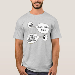Camiseta Alibi Mentira Cómico Personalizado Juez Abogado Bo