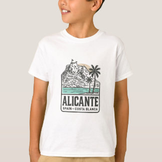 Camiseta Alicante Sketch Santa Bárbara Castle Costa Blanca 