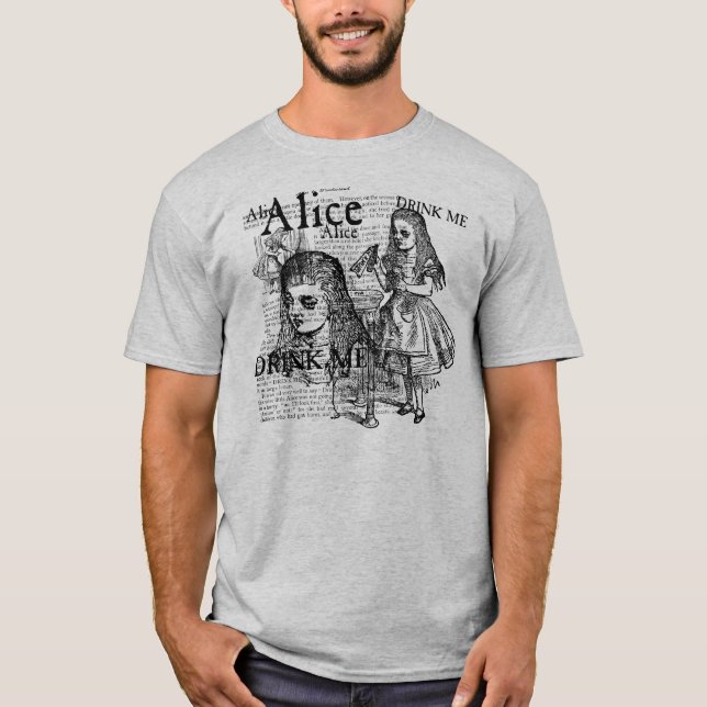 Camiseta Alice Drink Me Collage (Anverso)