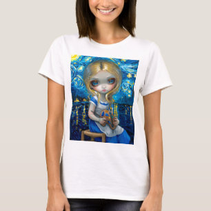 Camiseta "Alice en un nocturno de Van Gogh"