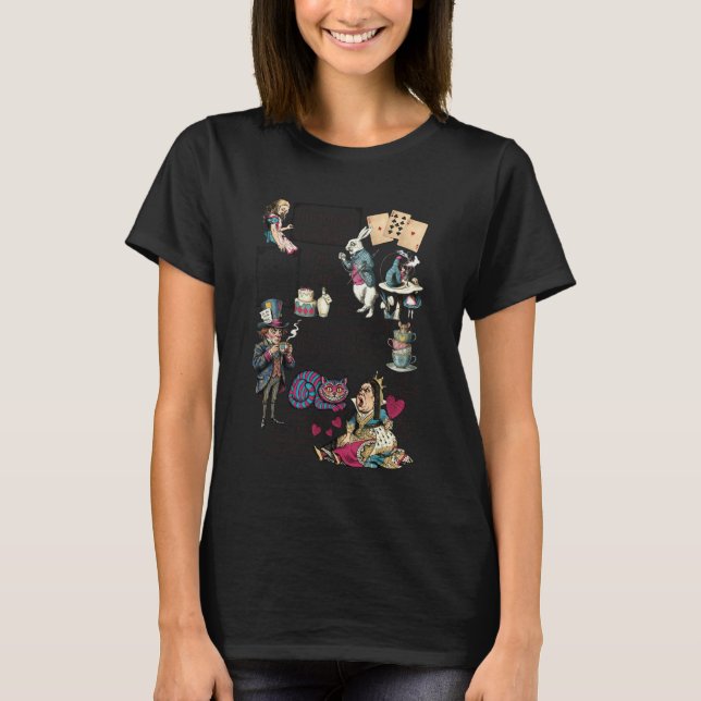 Camiseta Alice in Wonderland Characters Lewis Carroll Illus (Anverso)
