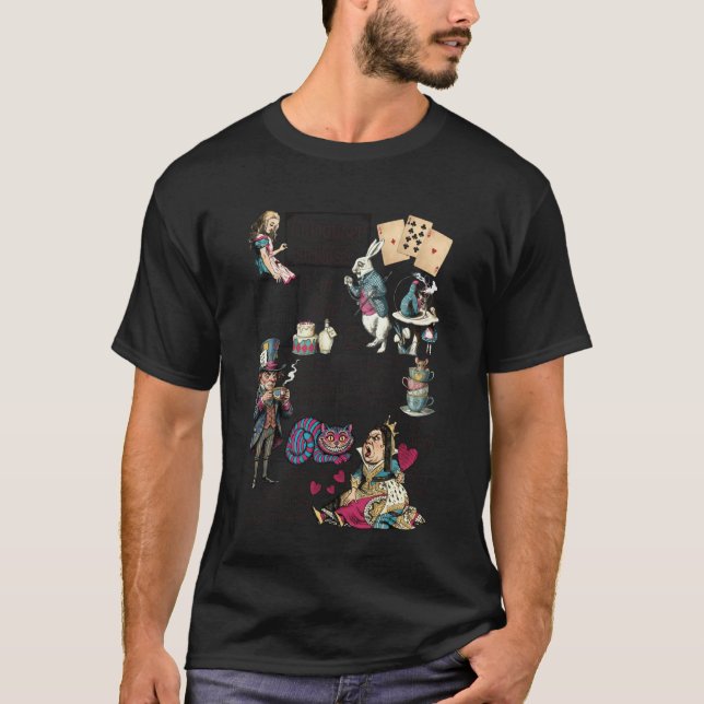 Camiseta Alice in Wonderland Characters Lewis Carroll Illus (Anverso)