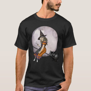 Camiseta Alice In Wonderland Cheshire Cat Moon Halloween