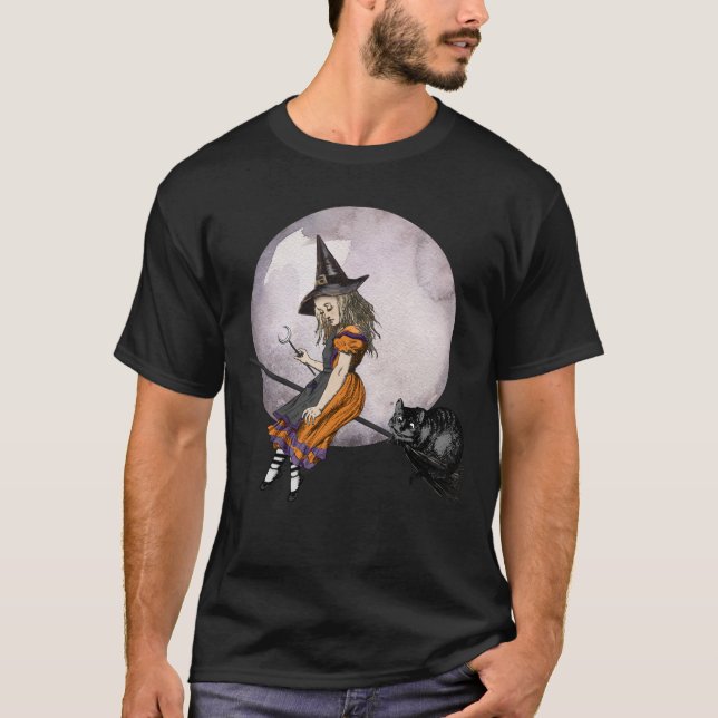 Camiseta Alice In Wonderland Cheshire Cat Moon Halloween (Anverso)