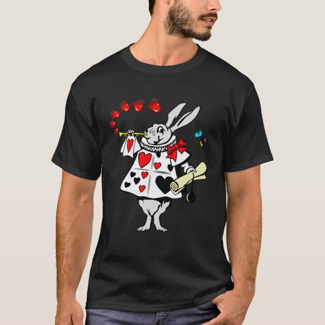 Camiseta Alice in Wonderland Men Women Kids White Rabbit (Anverso)