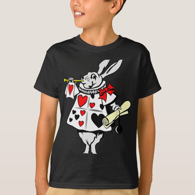 Camiseta Alice In Wonderland Rabbit Easter Bunny Jugando Mu (Anverso)