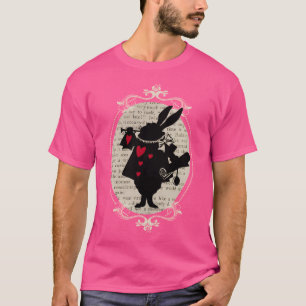 Camiseta Alice In Wonderland White Rabbit Vintage Book