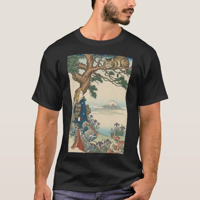 Camiseta Alice Lost in Japan | Ukiyo-e Mad Journey (Anverso)