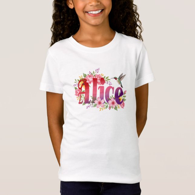 Camiseta Alice - Personalised Shirt  - For Kids (Anverso)