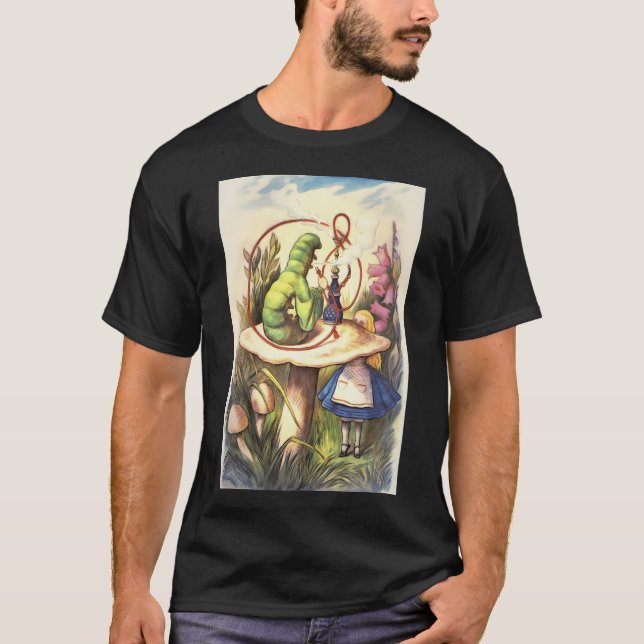 Camiseta Alice The Hookah Fumar Caterpillar - Alice In W (Anverso)