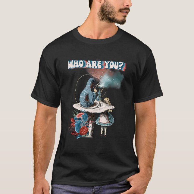 Camiseta Alice Wonderland Caterpillar Hookah Pipe (Anverso)