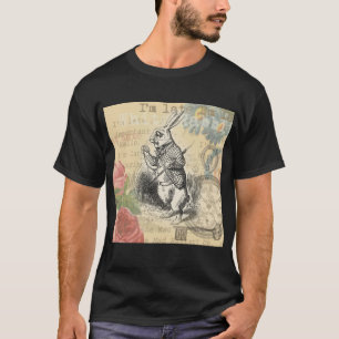 Camiseta Alicia de conejo blanco en arte de maravillas