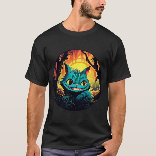 Camiseta Alicia del gato Anime Cheshire en el país de las m (Anverso)