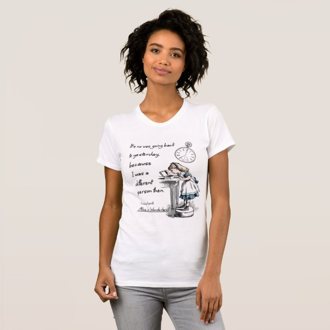 Camiseta Alicia en citas del país de las maravillas (Anverso completo)