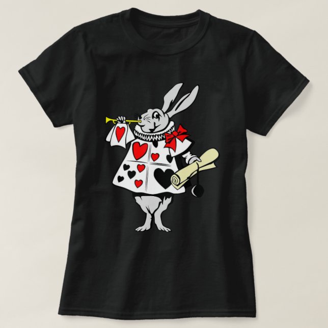 Camiseta Alicia en el Conejo de las Maravillas tocando músi (Diseño del anverso)