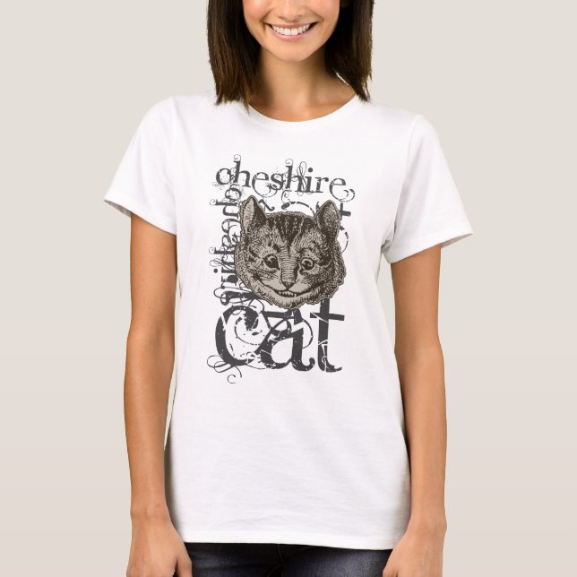 Camiseta Alicia en el Grunge del gato de Cheshire del país (Anverso)