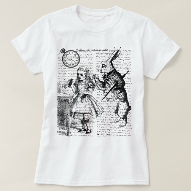 Camiseta Alicia en el país de las maravillas (Diseño del anverso)