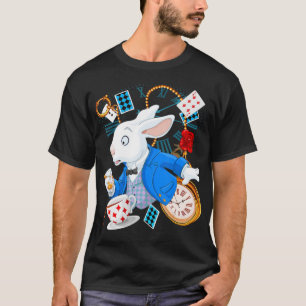 Camiseta Alicia En El País De Las Maravillas - Conejo Blan