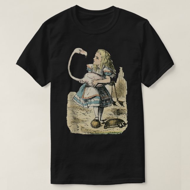 Camiseta Alicia en el país de las maravillas Flamingo y Hed (Diseño del anverso)