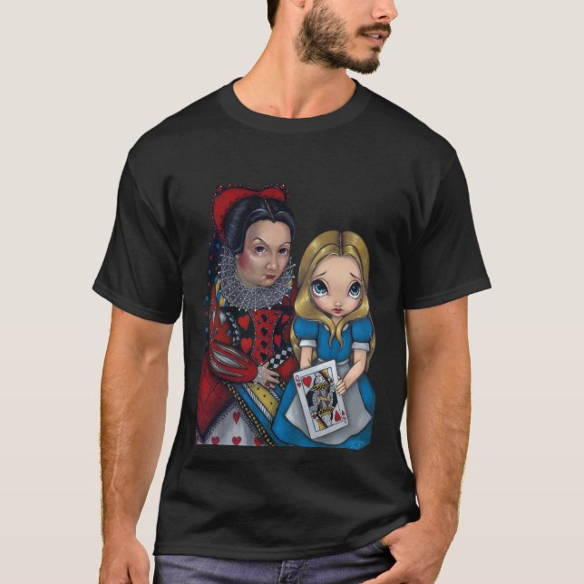 Camiseta Alicia en el país de las maravillas y la reina de (Anverso)