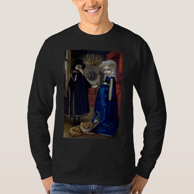 Camiseta Alicia en un gótico maravilloso de Van Eyck Portra (Anverso)