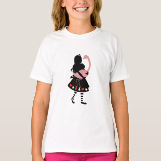 Camiseta Alicia linda y flamenco rosado