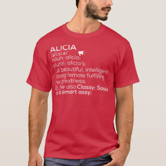 Camiseta Alicia Nombre Alicia Definición Alicia Nombre Feme