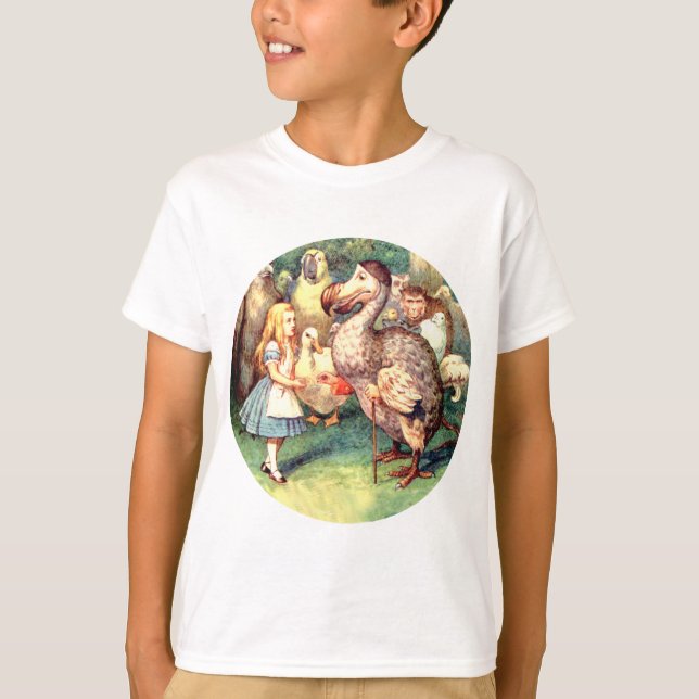 Camiseta Alicia se reúne con el pájaro Dodo en la carrera d (Anverso)