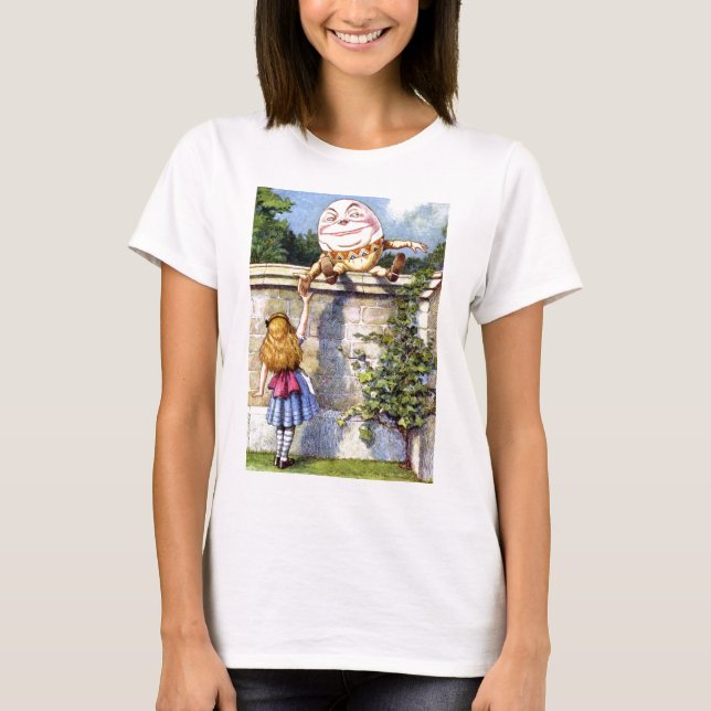 Camiseta Alicia y Humpty Dumpty en el país de las (Anverso)