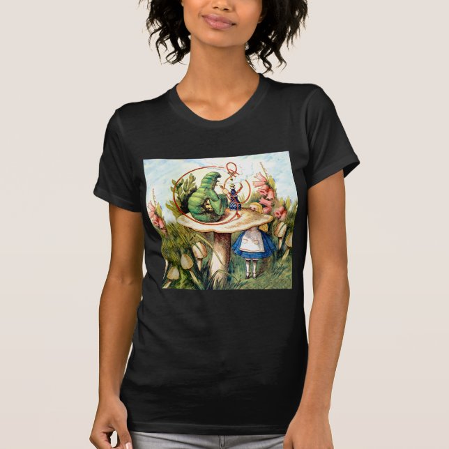 Camiseta Alicia y la oruga en el país de las maravillas (Anverso)