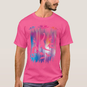 Camiseta Alien Abducción Dinosaurios Volando Saucer Funny U