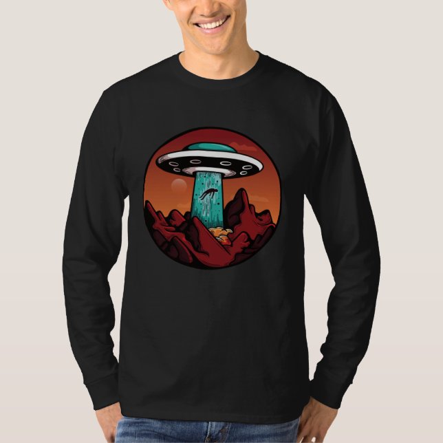 Camiseta Alien Abduction  Desert Take Me Away UFO (Anverso)